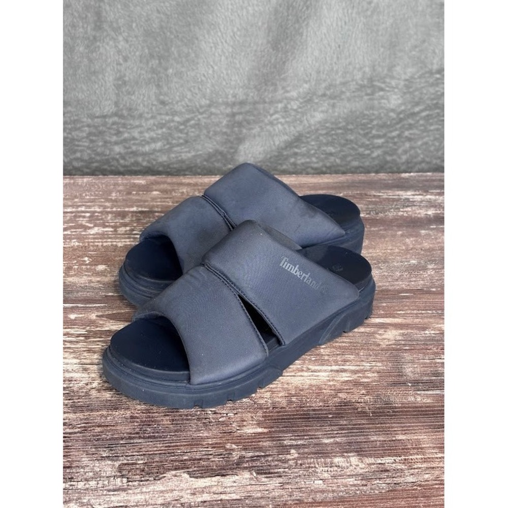 Timberland Womens Slides Sandals A93144 Navy Blue Comfortable Shoes